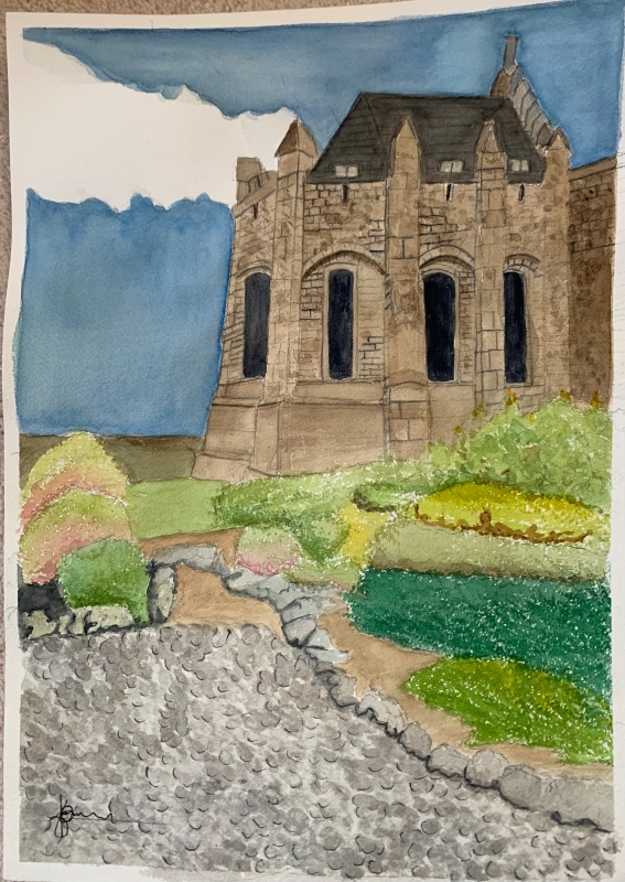 Rosslyn Chapel  Scotland by artist K June Baker